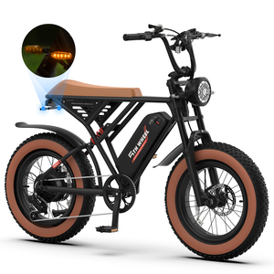 Vélo électrique de style cyclomoteur rétro, moteur 1500W, autonomie de 55 miles, écran LCD, clignotants <span class=keywords><strong>LED</strong></span> - Product Image 1