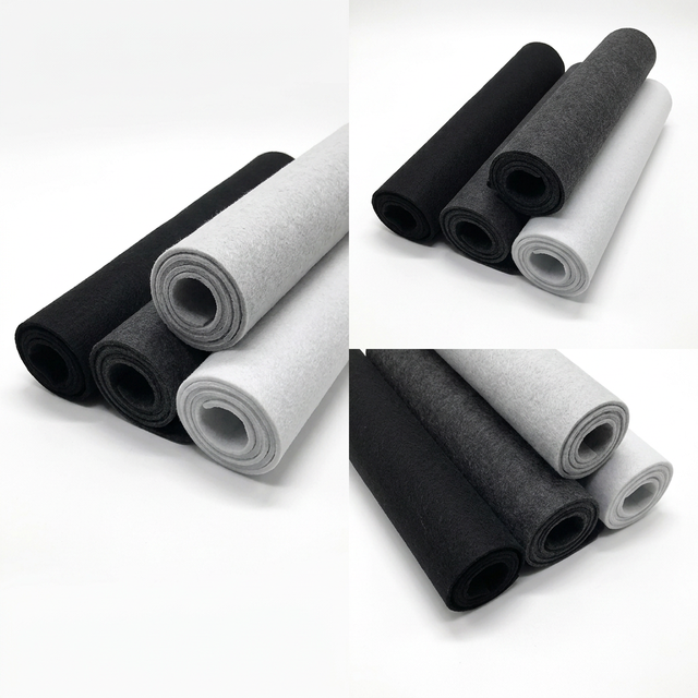 Fire-retardant Black Felt Fabric High-temperature Resistant Heat-insulating Needle-punched Nonwoven Fabric for Automotive Seats