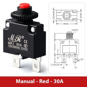 Interrupteur protecteur de courant de surcharge <span class=keywords><strong>disjoncteur</strong></span> de réinitialisation 5A 8A 20 pompe à eau compresseur d'air charge machine à laver relais - Product Image 5