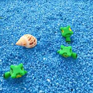 Figurines de tortue verte en résine, ornements miniatures pour terrarium, décoration de la maison, forme d'animal artistique WX 100897 - Product Image 3