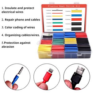 Kit de tubes thermorétractables colorés – Ensemble de bricolage pour la maison – Isolation pour électriciens - Product Image 2