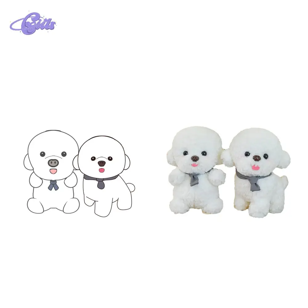 Nhà Máy Bán buôn nhỏ màu nâu và trắng Teddy Dog và gấu bông đồ chơi sang Trọng Quà Tặng