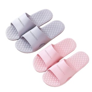 Men's And Women's Summer Indoor Non Slip Slippers For Bathing Bathroom Use Pink Solid Color Adult Size - Product Image 5