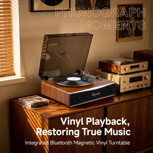   Tourne-disque <span class=keywords><strong>vinyle</strong></span> avec prise jack 3,5 mm et haut-parleur magnétique - Product Image 2