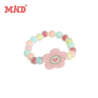 Bracelet de fête de festival avec Nfc carte en bois/pvc bracelet perlé extensible en acrylique RFID