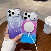 Funda Premium Brillante para iPhone 18 Pro Max, Degradado Magnético, Híbrida de TPU y PC, Carga Inalámbrica, Venta al Por Mayor