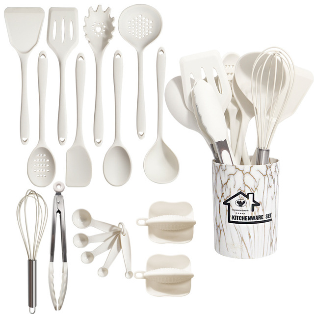 Reasonable Price Nonstick Cookware Kitchen Gadgets BPA Free Kitchen Utensils Set Chef Silicone Cooking Utensils Set