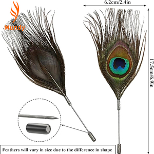 Pin de Solapa con Plumas de Pavo Real Hecho a Mano <span class=keywords><strong>para</strong></span> Fiestas, Nochevieja, Acción de Gracias, Brunch de Pascua, Disfraces de Halloween, Día de San Patricio - Product Image 3