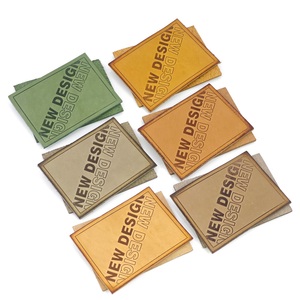 Custom Leather <b>Label</b> Embossed Rectangle Patch For Garment Use - Product Image 5