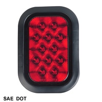 Feu arrière LED rectangulaire 12V 24V, feu arrière de direction S, SAE DOT FMVSS108 pour camion et remorque