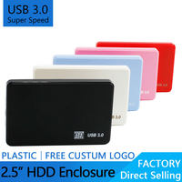 Harga Baru Plastik Sata Ke USB3.0 2.5 Inci Hard Disk Drive Enclosure Sistem Penyimpanan Eksternal Kotak Kotak HDD