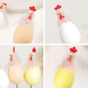 <b>Easter</b> Animal Cuttings 13.7in Artificial Hen Chick Turkey Picks with Eggs Flower Pick Spring Vase Filler <b>Ornament</b> for Home Party - Product Image 2