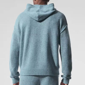 Sudadera con Capucha Personalizable para Hombre, de Alta Calidad, Mezcla de Lana Merino y Cachemira, con Logotipo Frontal, Anti-Pilling, de Secado Rápido, para Otoño - Product Image 4