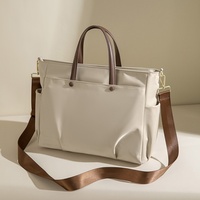 Sac pour ordinateur portable pour femmes, imperméable, ultra-léger, en tissu Oxford, sac à bandoulière Portable de grande capacité, fourre-tout à bandoulière, doublure intérieure 15.6