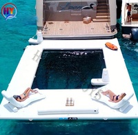 Bateau gonflable flottant avec filet pour la natation en mer, piscine gonflable avec filet