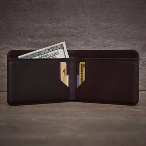 Cartera Bifold de Cuero Marrón Vintage Classics Crazy Horse para Hombre, con Bloqueo RFID, Delgada, para Tarjetas de Crédito - Product Image 3
