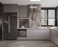 Nouvelle conception 2026 : Armoires de cuisine modernes laquées, meubles de cuisine modulaires pour la maison
