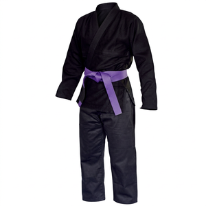 <b>Kids</b> BJJ Gi Pearl Weave 100% Cotton Lightweight Durable Jiu Jitsu Kimono with White Belt Front Logo IBJJF Approved - Product Image 1