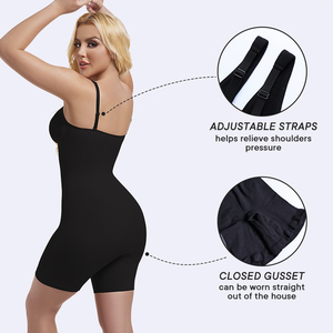   Đồ bó sát liền thân có khóa kéo phía trước, dài đến giữa đùi, size XS, có chức năng định hình bụng, chất liệu thoáng khí, dây đeo có thể điều chỉnh. - Product Image 5