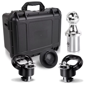 Kit <span class=keywords><strong>d</strong></span>'<span class=keywords><strong>attelage</strong></span> de <span class=keywords><strong>remorque</strong></span> 60618 forgé de haute qualité AMBITION comprenant une boule à col de cygne avec housse de protection et étui de rangement - Product Image 1