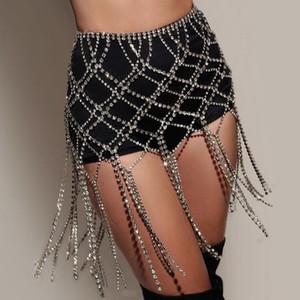 Diamantes de imitación borla cuerpo <span class=keywords><strong>cadena</strong></span> femenina <span class=keywords><strong>Europa</strong></span> y los Estados Unidos club nocturno fiesta completo diamante bikini vestido pecho <span class=keywords><strong>cadena</strong></span> con - Product Image 3