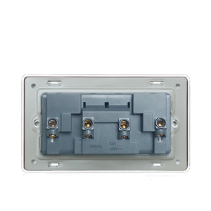 <span class=keywords><strong>Interrupteur</strong></span> mural électrique double en aluminium de type 146, norme britannique, <span class=keywords><strong>220V</strong></span> 13A <span class=keywords><strong>avec</strong></span> 2 prises AC - Product Image 2