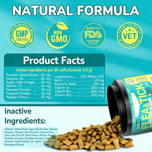 Friandises molles bio OEM/ODM pour chats et chiots à estomac sensible, <span class=keywords><strong>anti</strong></span>-puces et tiques, avec fruits et zinc pour la santé digestive - Product Image 2