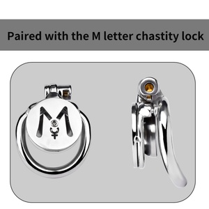 FRRK Metal Chastity Device with Silicone <b>Dildo</b> BDSM Chastity Cage with Strapon <b>Dildo</b> Penis Lock Cock Cage Sex Toys for Men - Product Image 3