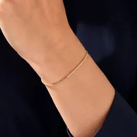 Bracelet à breloques classique tendance pour femme EManco, couleur or, largeur 2/3/4/5 mm, bijoux en acier inoxydable, cadeau