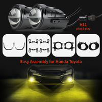 Phares antibrouillard LED tricolores haute puissance en gros, faisceau spot, projecteur de 2 pouces pour voitures Honda