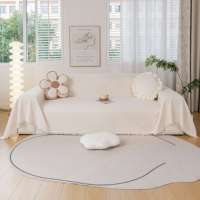 Couverture de canapé en fourrure pelucheuse de luxe, style simple et tendance, pour salon, taille personnalisée, protection de canapé tendance