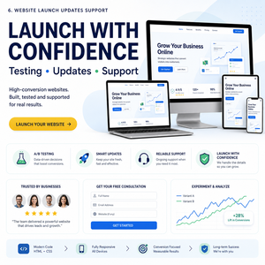 Design di Landing Page ad Alta Conversione con HTML CSS e Test A/<span class=keywords><strong>B</strong></span> per Campagne di Generazione Clienti e Marketing per la Crescita Aziendale - Product Image 6