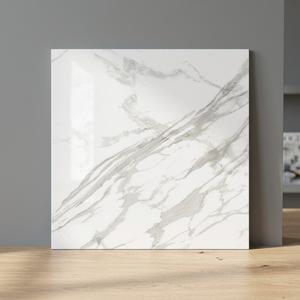 Carreaux de sol en céramique de porcelaine brillante noire 400x400mm, antidérapants, résistants aux acides, finition moderne - Product Image 5