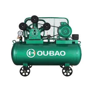 OUBAO Compresseur D'air di vendita calda 3kw 4hp 150 litri industriale portatile grande compressore d'aria azionato a cinghia