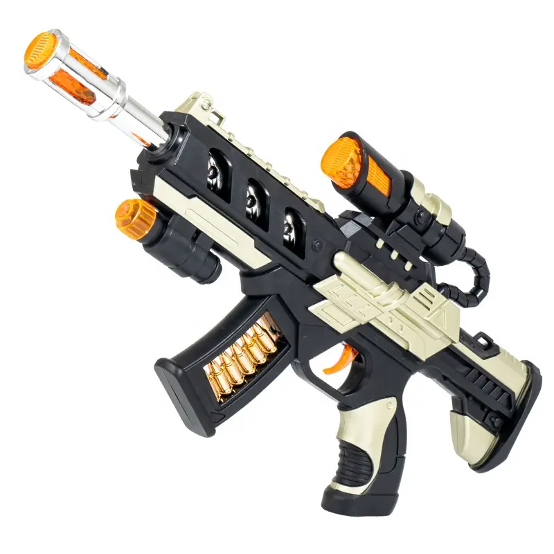 Детский Электрический музыкальный пистолет, игрушечный пластиковый пистолет-пулемет с инфракрасным излучением