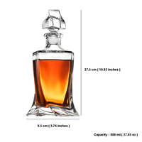 Bouteille en verre de haute qualité, unique, 800 ml, pour whisky, vin, vodka, liqueur