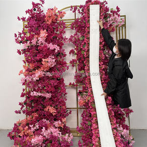 SMOOTH - Camino de Mesa de Rosas de Seda Rosa Realistas Hechas a Mano, Arreglos Florales Modernos, Decoración de Flores Artificiales de Seda para Bodas - Product Image 6