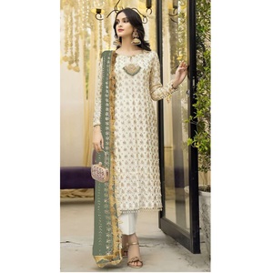 Vente en gros de costumes pakistanais avec broderie et sequins, nouveaux modèles tendance pour les fêtes, salwar kameez - Product Image 1