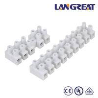 Barrette de bornes traversante de type H, 12 voies, sectionnable, connecteur haute intensité 41A 76A 101A, CE UL VDE MY12H