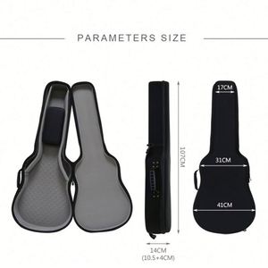 Estuche Rígido Profesional para Instrumentos Musicales, Estuche de Viaje Impermeable para Guitarra Acústica, Funda para Bajo - Product Image 6