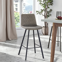 Tabouret de bar moderne et luxueux en métal pour la cuisine nordique Tabouret de bar de haute qualité pour la maison, la salle à manger et le bureau Chaises de bar