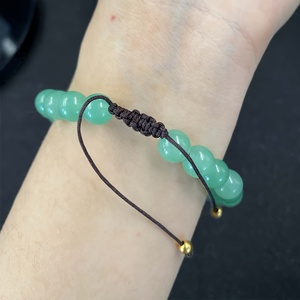Braccialetto all'ingrosso in Avventurina Verde 8mm, Braccialetti dell'Amicizia in Corda con Cristalli, Gioielli in Avventurina, Pietra Naturale, Gelang Kristal - Product Image 6