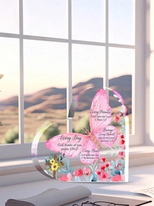 1 pezzo regalo acrilico, biblico e motivazionale versetto decorazione a forma di cuore per la donna. Compleanno donne fedeli, targa segno stanza - Product Image 5