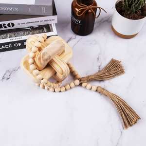 Cadena de madera con cierre de tres anillos rústicos de granja, cadena de eslabones de madera decorativa para decoración del hogar - Product Image 5