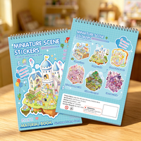 Livre de Matériaux pour Scènes Miniatures 3D – 6 Scènes (Château, Cirque, Parc Aquatique) en Papier PET – Pour Filles de 3 Ans et Plus – Cadeau de Fête pour Enfants – Décoration Maison