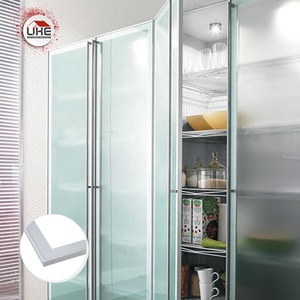 โครงตู้เสื้อผ้าอลูมิเนียมขนาดสั่งทำพิเศษ <span class=keywords><strong>ประตู</strong></span><span class=keywords><strong>กระจก</strong></span><span class=keywords><strong>ใส</strong></span>สีดำ - Product Image 6