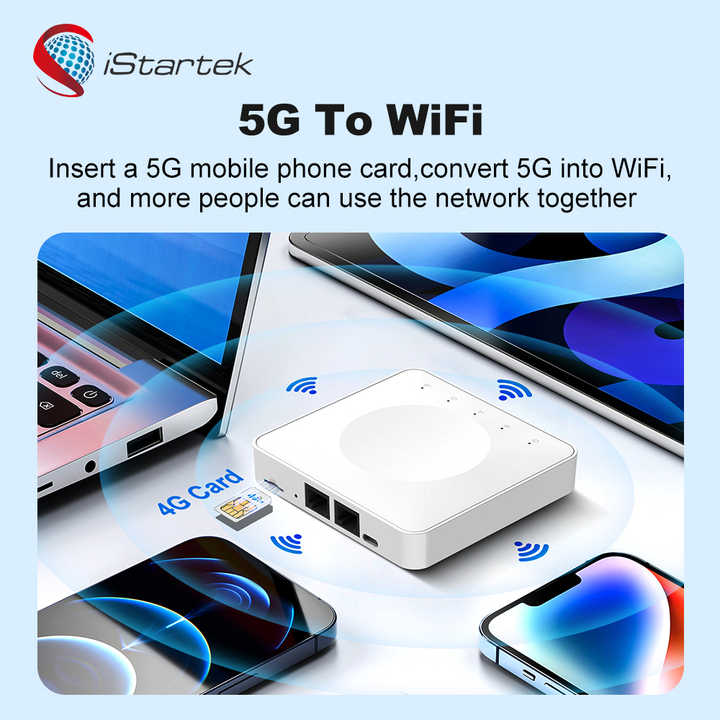Istartek 4G/5G Router - Portable Wifi with Dual Band Modem