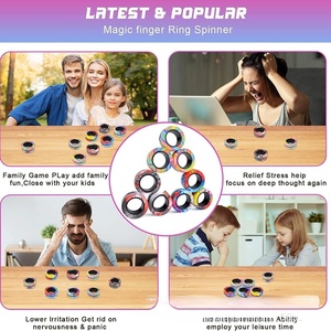 (3 PIÈCES) Ensemble <span class=keywords><strong>de</strong></span> jouets anti-stress magnétiques, idéal pour <span class=keywords><strong>les</strong></span> TDAH, anneaux rotatifs magnétiques pour adultes pour soulager l'anxiété et la thérapie - Product Image 4