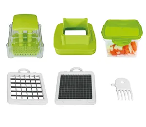 厨房小工具2022新品批发多功能手动压榨蔬菜切割机带容器