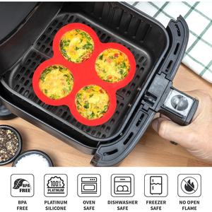 <span class=keywords><strong>Moldes</strong></span> para Huevos Fritos en <span class=keywords><strong>Freidora</strong></span> <span class=keywords><strong>de</strong></span> <span class=keywords><strong>Aire</strong></span>, <span class=keywords><strong>Moldes</strong></span> <span class=keywords><strong>de</strong></span> <span class=keywords><strong>Silicona</strong></span> Redondos Mini <span class=keywords><strong>de</strong></span> 4 Tazas para Hornear en Horno, <span class=keywords><strong>Freidora</strong></span> <span class=keywords><strong>de</strong></span> <span class=keywords><strong>Aire</strong></span> y Olla - Product Image 4